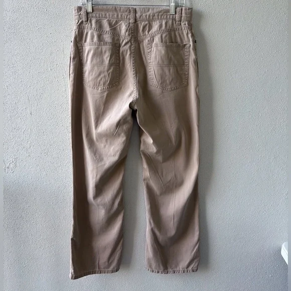 L‎ L Bean Classic Fit Straight Leg Tan Jeans Women Size 12 Casual School Stretch - Picture 3 of 12